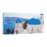 Obraz na płótnie 120x60 - Perspektywa na Santorini - Santorini, perspektywa