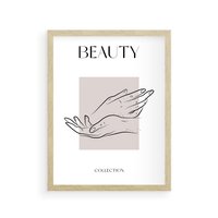 Plakat w ramie 40x50 - Wibracje Nieprzewidywalnych Form - bogo plakat, dłonie - rama drewno