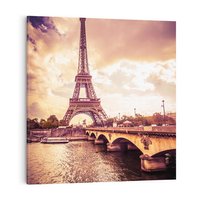 Obraz na płótnie 70x70 - Eiffla: ikona Paryża - Eiffla, Paryż