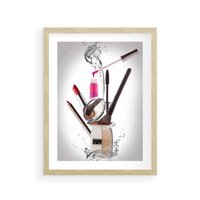 Plakat w ramie 40x50 - Moda, makijaż i relaks - moda, makijaż - rama drewno