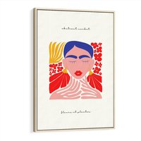 Obraz w ramie 70x100 - Bezgraniczne Rytmy - kobieta, sztuka abstrakcyjna - rama drewno