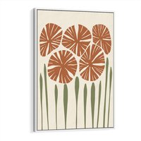 Obraz w ramie 70x100 - Akwarelowe Echa Przyrody - kwiaty, nowoczesny plakat - rama biała