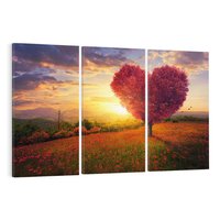 Obraz na płótnie 120x80 - serce natury - drzewo, serce