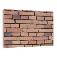 Obraz na płótnie 70x50 - Mur cegieł: industrialny urok - cegły, mur