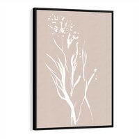 Obraz w ramie 50x70 - Impresje Pastelowych Nastrojów - minimalistyczny delikatny obraz, beżowe odcienie - rama czarna