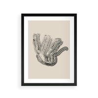 Plakat w ramie 40x50 - Abstrakcyjne Odbicie - abstrakcyjne odbicie, biało czarny - rama czarna