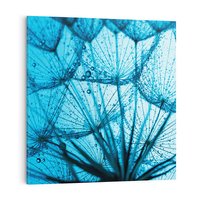 Obraz na płótnie 40x40 - Lekkość dmuchawca wśród kwiatów - dmuchawiec, kwiaty