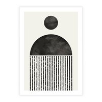Plakat bez ramy 30x40 - Księga Wibracji - abstrakcyjne czarno białe formy, minmalizm