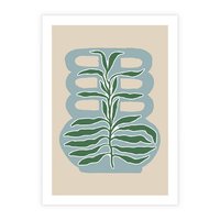 Plakat bez ramy 50x70 - Wewnętrzne Spektrum - boho styl, wazon