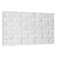 Obraz na płótnie 120x80 - Wymiarowa Struktura - ściana, cegła