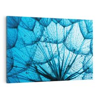 Obraz na płótnie 120x80 - Lekkość dmuchawca wśród kwiatów - dmuchawiec, kwiaty