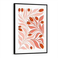 Obraz w ramie 70x100 - Nieskrępowane wyobraźnie kolorów - kwiaty, pastelowe kolory - rama czarna