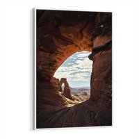 Obraz w ramie 80x120 - Magia pustynnego kanionu - pustynia, kanion - rama biała