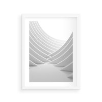 Plakat w ramie 40x50 - Nowoczesna Ekspresja - abstrakcja, 3D - rama biała