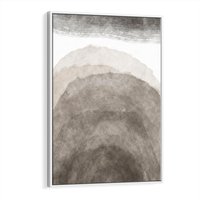 Obraz w ramie 50x70 - Przenikające Kształty - rozmyte cienie, abstrakcja - rama biała