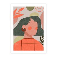 Plakat bez ramy 21x30 - Kobiecy Portret Duszy - nowoczesny plakat, styl retro