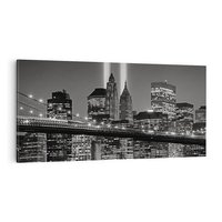 Obraz na płótnie 120x60 - Miasto ożywione nocą - miasto, noc