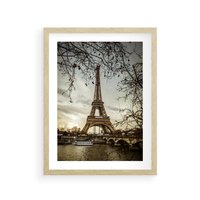 Plakat w ramie 30x40 - Uroczystość w Paryżu - Paryż, wieża - rama drewno