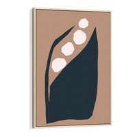 Obraz w ramie 50x70 - Wnętrza Boho Serca - abstrakcyjny obraz, plakat - rama drewno