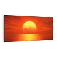 Obraz na płótnie 120x60 - Słońce nad morzem - słońce, morze