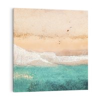Obraz na płótnie 40x40 - Oczy turkusu - fotografia, plaża