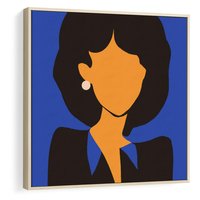 Obraz w ramie 50x50 - Modernistyczne Wibracje - sztuka nowoczesna, plakat - rama drewno