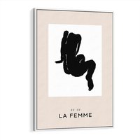 Obraz w ramie 80x120 - Boho Harmonia Stylu - abstrakcyjna sztuka, akt - rama biała