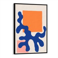 Obraz w ramie 70x100 - Bezczasowe Pastelowe Plamy - abstrakcja, nowoczesny plakat - rama czarna