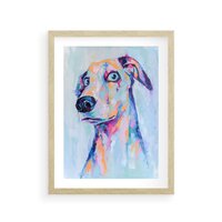 Plakat w ramie 30x40 - Cześć! Jak się Masz? - obraz olejny, zabawna sztuka - rama drewno