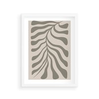 Plakat w ramie 30x40 - Zaklęte Kształty - nowoczesna sztuka, plakat modern - rama biała