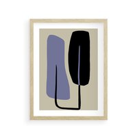 Plakat w ramie 50x70 - Harmonia Nowych Anomalii - minimalizm, boho plakat - rama drewno