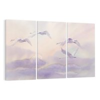 Obraz na płótnie 120x80 - Ruchoma cisza widzenia - akwarela, subtelene