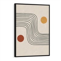 Obraz w ramie 70x100 - Czysta Refleksja - abstrakcyjna sztuka, boho kształty - rama czarna