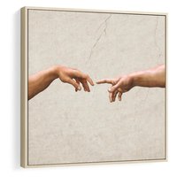 Obraz w ramie 80x80 - Antyczna Twórczość - inspiracja, Michał Anioł - rama drewno