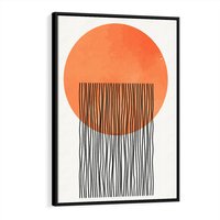 Obraz w ramie 50x70 - Echa Wyobraźni - koło, boho styl - rama czarna