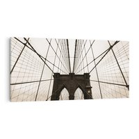 Obraz na płótnie 100x50 - Most z linami pod niebem - USA - most, liny