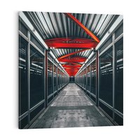 Obraz na płótnie 80x80 - Nieskończoność Przestrzeni - korytarz, perspektywa