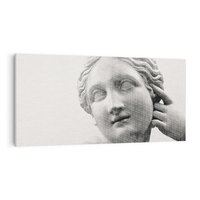 Obraz na płótnie 140x70 - Szarość w Kamieniu - monochromatyczna marmurowa rzeźba, odcienie szarości