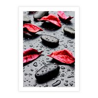 Plakat bez ramy 21x30 - Spa wśród Natury - spa, kamienie