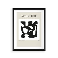 Plakat w ramie 40x50 - Boho Szepty - boho plakat, minimalizm - rama czarna