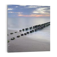 Obraz na płótnie 50x50 - Plaża Morskiej Błogości - plaża, morze