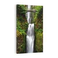 Obraz na płótnie 70x100 - Siła i Urok Natury - wodospad, las