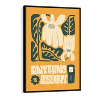 Obraz w ramie 50x70 - Impulsy Harmonii - kwiaty, nowoczesny plakat - rama czarna