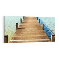 Obraz na płótnie 120x60 - Pomost nad morską przestrzenią - pomost, morze