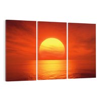 Obraz na płótnie 120x80 - Słońce nad morzem - słońce, morze