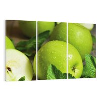 Obraz na płótnie 120x80 - Jabłkowa kolorystyka - jabłka, owoce