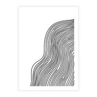 Plakat bez ramy 21x30 - Refrakcje Przestrzeni - mnimalistyczna forma, czarne linie