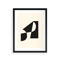 Plakat w ramie 40x50 - Rozświetlony Cień - abstrakcyjna sztuka, geometria - rama czarna