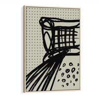 Obraz w ramie 50x70 - Złudne Kontemplacje - abstrakcyjna mroczna kompozycja, nieregularne - rama drewno