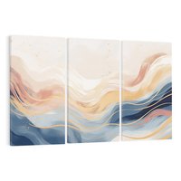 Obraz na płótnie 120x80 - Ukojenie Współczesności - abstrakcyjne fale, gładkie linie